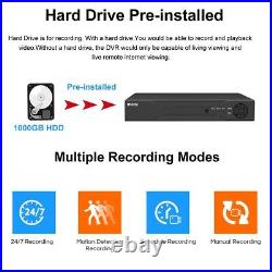 1080P HD CCTV Camera Security System Kit 4CH DVR Home Outdoor IR with Hard Drive