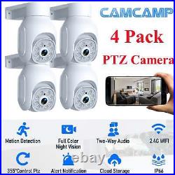2K Wireless Security Camera Home Surveillance 360° PTZ Camera Color Night Vision