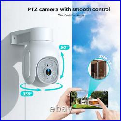 2K Wireless Security Camera Home Surveillance 360° PTZ Camera Color Night Vision