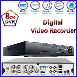 2MP CCTV DVR 4 8 Channel AHD 1920P Digital Video Recorder VGA HDMI BNC UK
