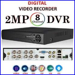 2MP CCTV DVR 4 8 Channel Digital Smart With 1TB Upto 4TB HardDrive Camera System
