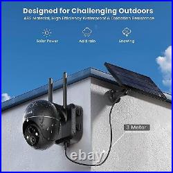 2PCS ieGeek 5MP Wireless Outdoor Solar Security Camera Home WiFi Battery CCTV UK