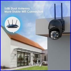 2PCS ieGeek Outdoor 360° PTZ Security Camera Home Wireless WiFi CCTV System UK