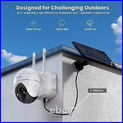2PCS ieGeek Outdoor 5MP Solar Security Camera Wireless WiFi Battery CCTV System
