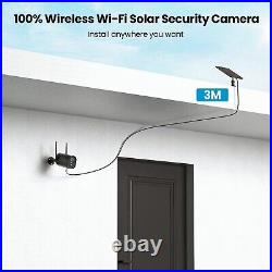 2PCS ieGeek Outdoor Solar Security Camera Wireless 2K Home WiFi Battery CCTV Cam
