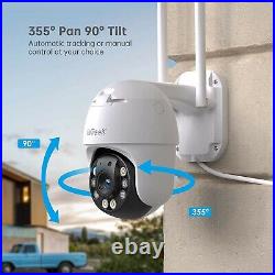 2Pack 360° PTZ Security Camera Outdoor 4X Zoom Wireless WiFi CCTV Systems GB