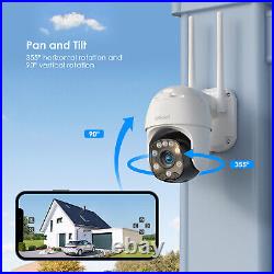 2Pack 360° PTZ Security Cameras 1080P Wireless WiFi CCTV Camera Systems, UK Stock