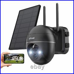 3PCS Wireless Solar Battery Security Camera Outdoor 360° PTZ WiFi CCTV IR Cam UK