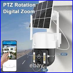 4G Sim Card 2MP Solar Power IP CCTV PTZ Camera Cam Infrared Motion SD Card Zoom