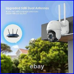 4PCS Outdoor 360° Auto Tracking Security Camera Home WiFi Wired CCTV System UK