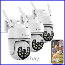 4PCS TMEZON 3MP Wireless Security Camera WiFi Outdoor Home 360° PTZ Night View