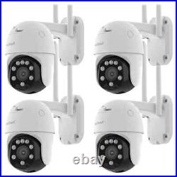 4PCS ieGeek 360° Security Camera Outdoor Color Night Vision, Auto Tracking CCTV