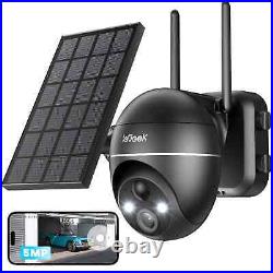 4PCS ieGeek Outdoor 5MP Solar Security Camera Home Wireless WiFi Battery CCTV UK