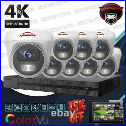 4k Colorvu Cctv Security System 8 Channel Kit 8mp Viper Pro Tvi CVI Ahd Cameras