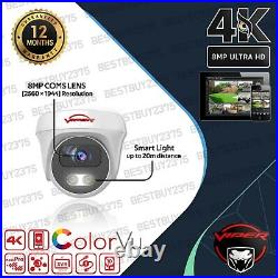 4k Colorvu Cctv Security System 8 Channel Kit 8mp Viper Pro Tvi CVI Ahd Cameras