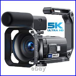 5K 56MP Camcorder Video Digital Camera with Microphone Vlogging for YouTube