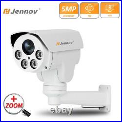 5MP PTZ POE IP Camera Outdoor Audio Bullet 4X Zoom Smart Home Security CCTV UK