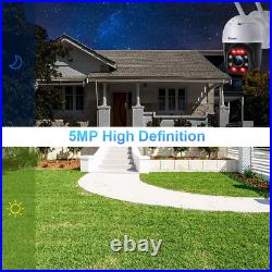 5MP Security Camera Outdoor with Color Night Vision Ctronics PTZ Digital Zoom IP