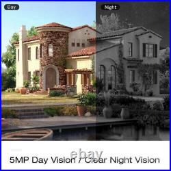 5MP Security Camera System 8CH POE NVR CCTV IP Camera Kit Outdoor Night Vision