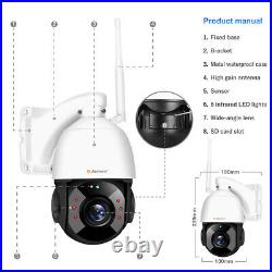 5MP Wireless 30X Zoom PTZ IP Camera Two-Way Audio Wifi Security Outdoor CCTV UK