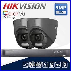5mp Hikvision Acusense Cctv Dvr 247 Colorvu Camera Ds-2ce72hft-f System Budnle