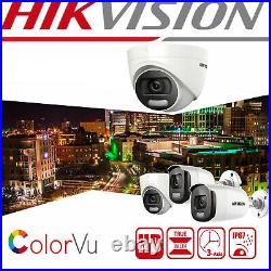 5mp Hikvision Cctv A. I Dvr 5mp Ds-2ce72hft-f Colorvu Night Vision System Bundle