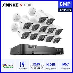 8MP ANNKE Full Color CCTV Camera 4K Video System 16CH DVR Outdoor Security Kit