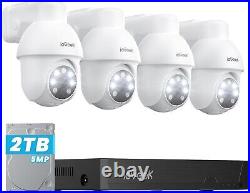 8 Channel 4K H. 265 NVR with 2TB PoE Security CCTV Camera System, Auto Tracking