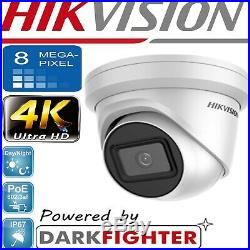 8mp Ip Poe Cctv Camera 4k Hikvision Darkfighter Ds-2cd2385g1-i Dome Color Night