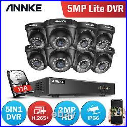 ANNKE 1080P 2MP CCTV Camera 8+2CH 5MP Lite DVR Home Security System Night Vision