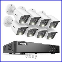 ANNKE 1080P CCTV Camera System 8+2CH 5MP Lite DVR Full Color Night Vision IP67
