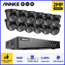 ANNKE 1080P CCTV System 2MP Security Camera 5MP Lite H. 265+ DVR 24/7 Record IP66
