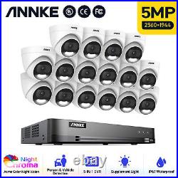 ANNKE 16CH 4K DVR Recorder 5MP ColorVu AcuSense CCTV Camera System AI Detection