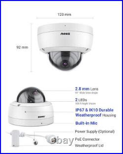 ANNKE 16CH 5MP POE CCTV Camera System 4K Video NVR Audio Home Surveillance Kit