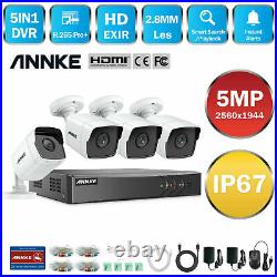 ANNKE 16CH H. 265+ DVR Home 5MP HD Security CCTVCamera System IP67 Bullet Outdoor