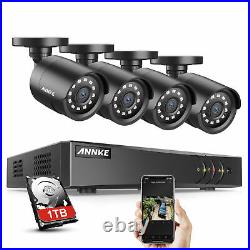 ANNKE 1TB 8+2CH 5MP Lite DVR 3000TVL CCTV Camera Home Security System IP66 Night