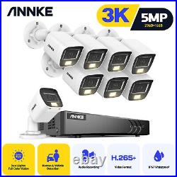 ANNKE 3K 5MP Color CCTV System Home Security Camera 5MP 8CH H. 265+ DVR Recorder