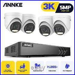 ANNKE 3K 5MP Colorvu CCTV System 8CH H. 265+ DVR Security Camera Audio In Outdoor