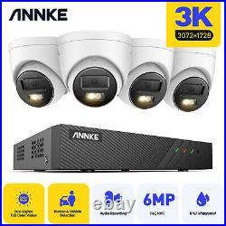 ANNKE 3K Color CCTV System 8CH 6MP POE 5IN1 IP NVR Audio In Home Security Camera