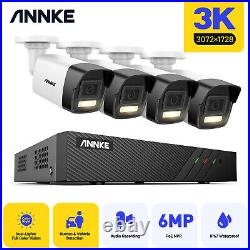 ANNKE 3K Color CCTV System 8CH 6MP POE IP NVR Audio Mic Outdoor Security Camera