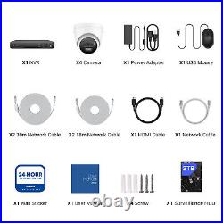 ANNKE 3K Color CCTV System Audio In Dome IP Camera 24/7 Record 4K 8 16CH POE NVR