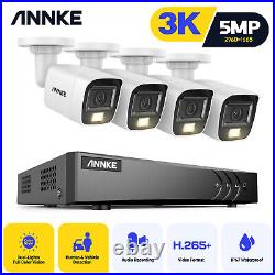 ANNKE 3K Color CCTV System Outdoor Security Camera 5MP 8CH H. 265+ DVR Recorder