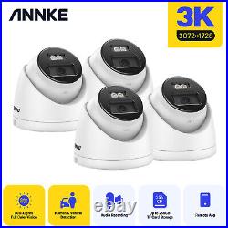 ANNKE 3K IP POE Security Camera Audio In Color Night For NVR CCTV System SD Card