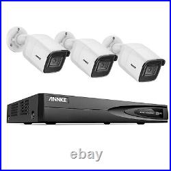ANNKE 4CH 4K NVR Home 8MP PoE Security CCTV Camera System Audio in Outdoor Kit