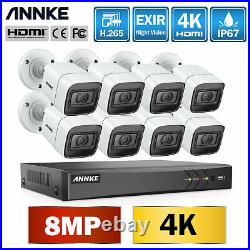 ANNKE 4K/5MP CCTV Outdoor Camera Color Night Vision Security System 8CH 8MP DVR