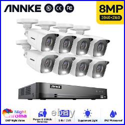 ANNKE 4K 8CH CCTV Camera System Full Color Night Vision AI Human Detection IP67