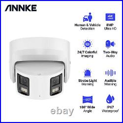 ANNKE 4K 8MP ColorVu PoE Panoramic Camera Built-in Mic Person/Vehicle Detection