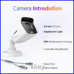 ANNKE 4K CCTV Camera System 8CH DVR Full Color Camera Night Vision Security Kit