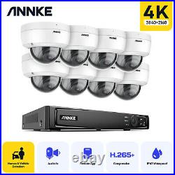 ANNKE 4K POE CCTV Camera System 8CH NVR Audio In 8MP Home /Outdoor Security Kit
