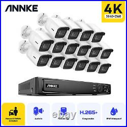 ANNKE 4K POE CCTV Security System AI Human Detection H. 265+ NVR Outdoor Camera